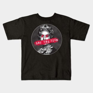 eat the rich fuck the queen Kids T-Shirt